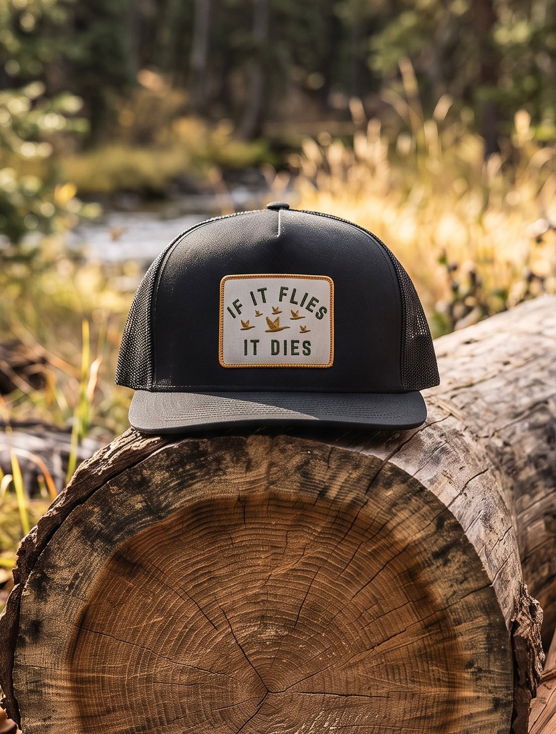 IF IT FLIES, IT DIES HAT: Black